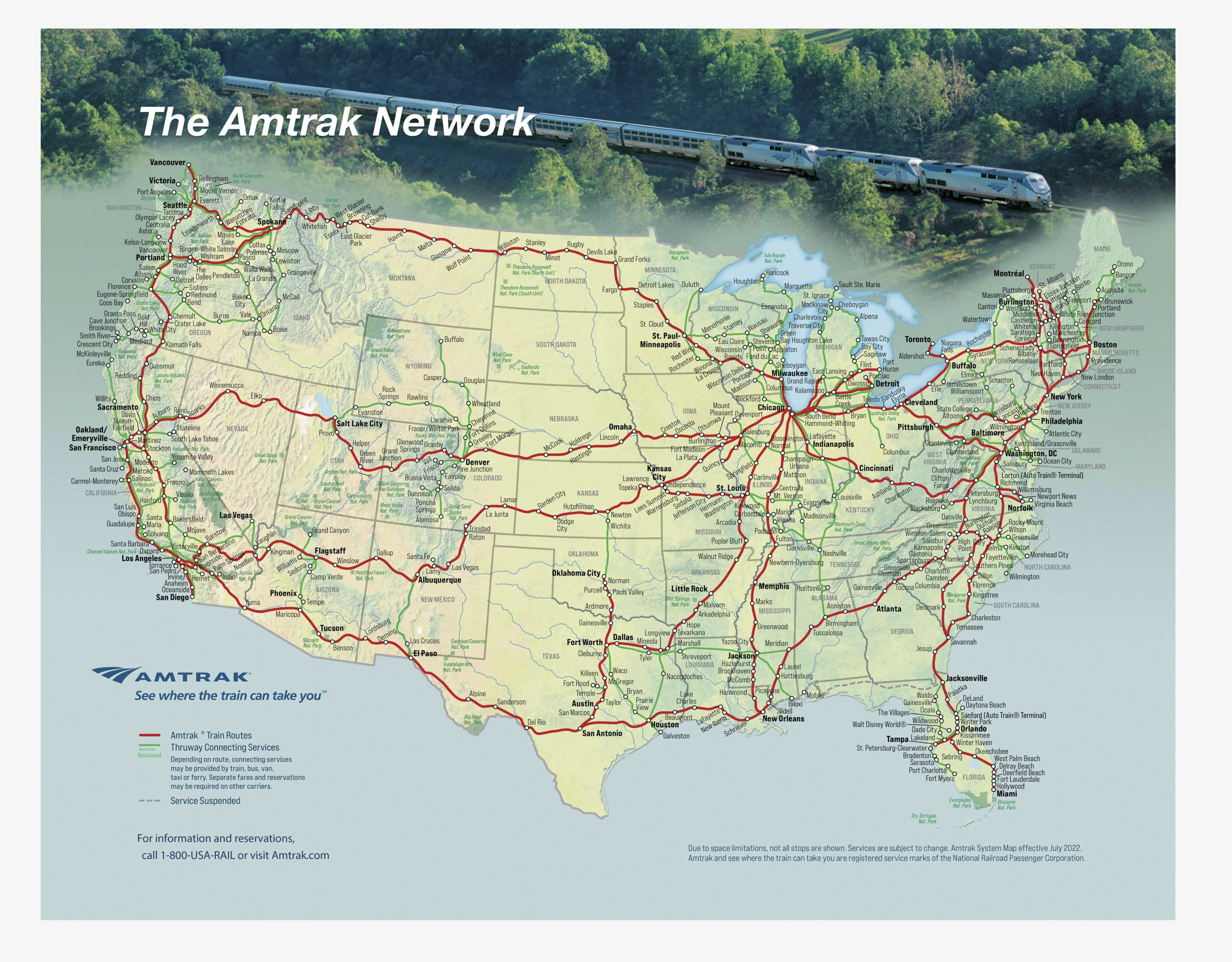 Amtrak base map